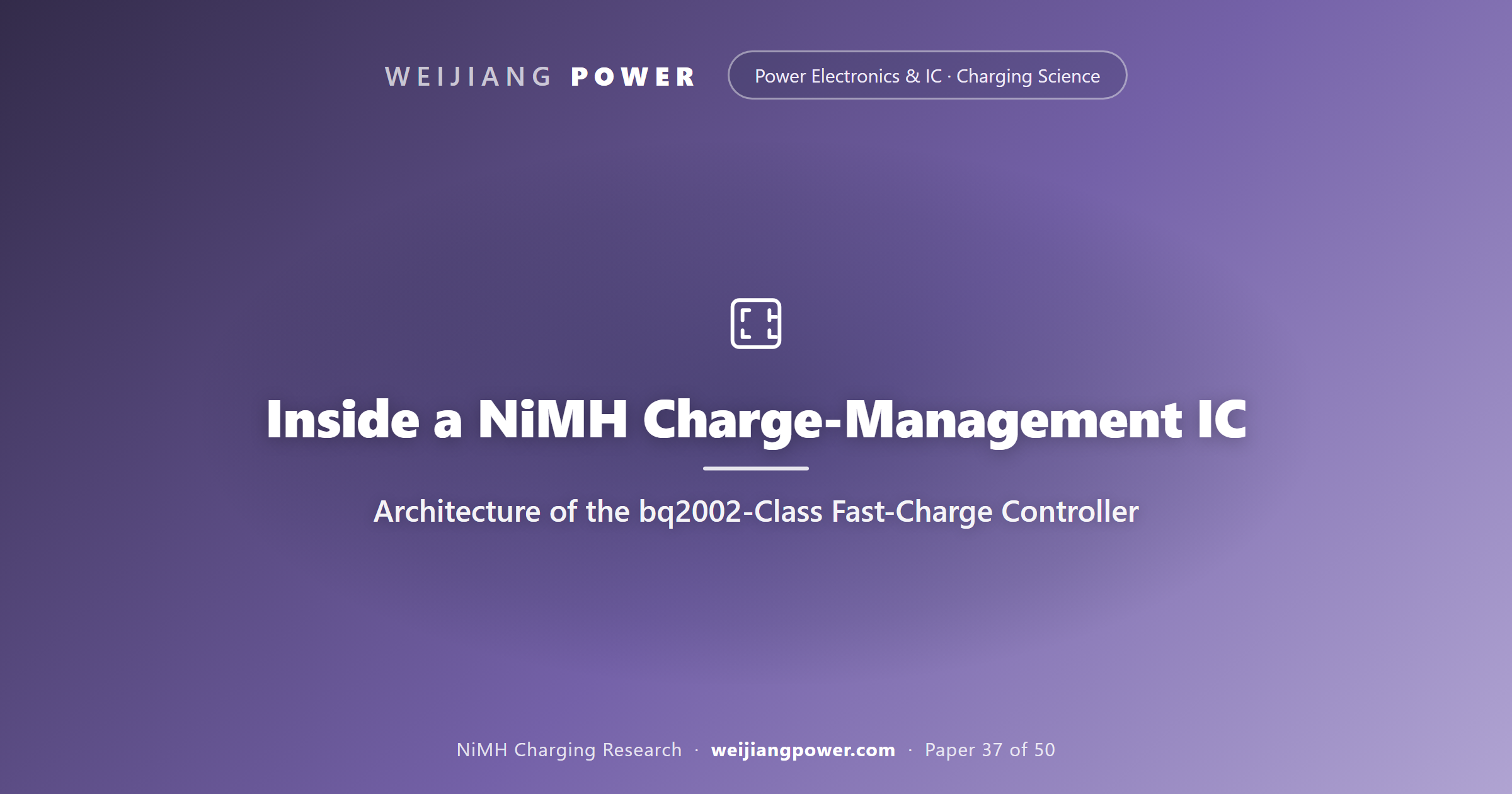 Inside a NiMH Charge-Management IC: Architecture of the bq2002-Class Fast-Charge Controller
