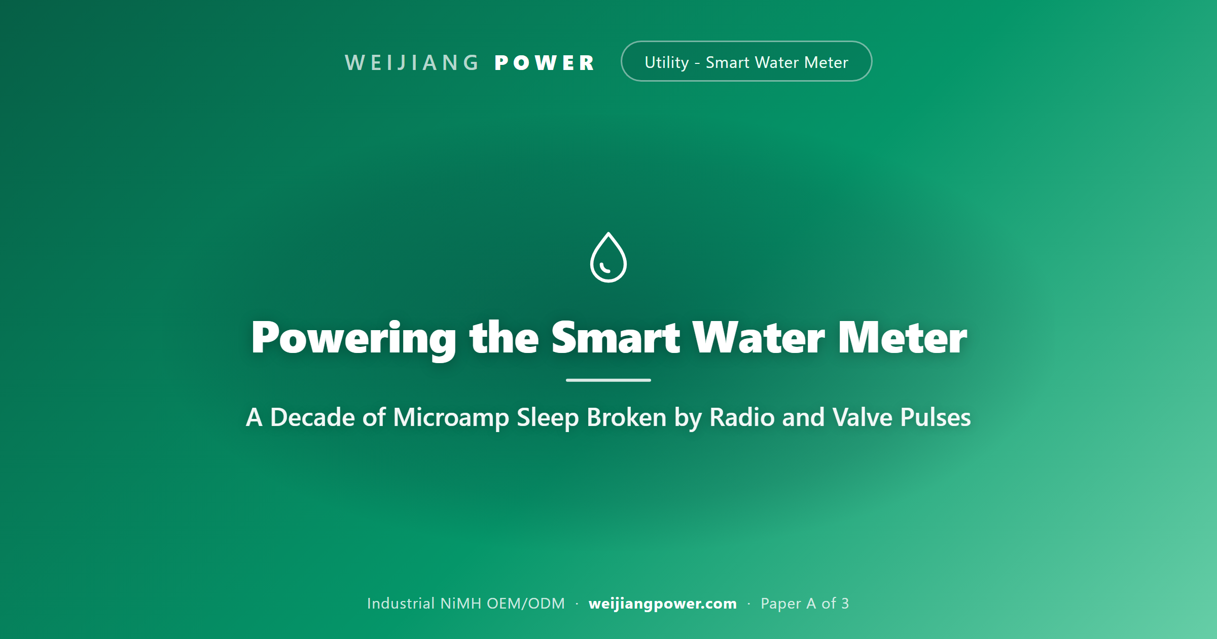 Academic cover for the battery load profile of an ISO 4064 smart water meter with NiMH pulse assist