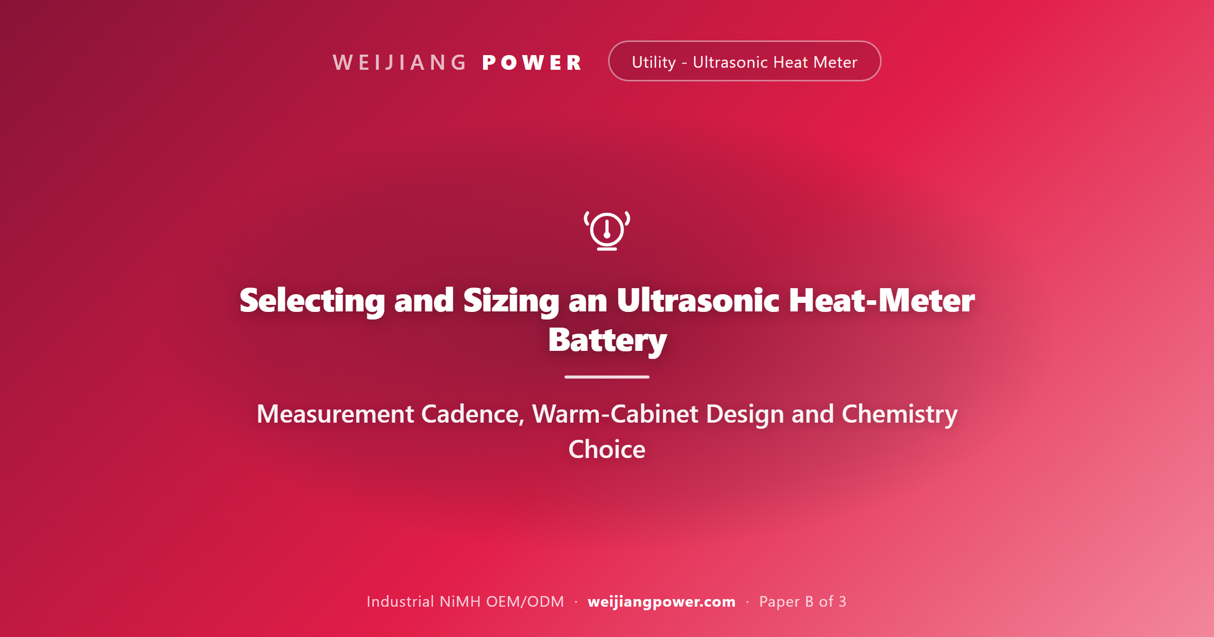 Academic cover for sizing a hybrid NiMH battery for an ultrasonic heat meter