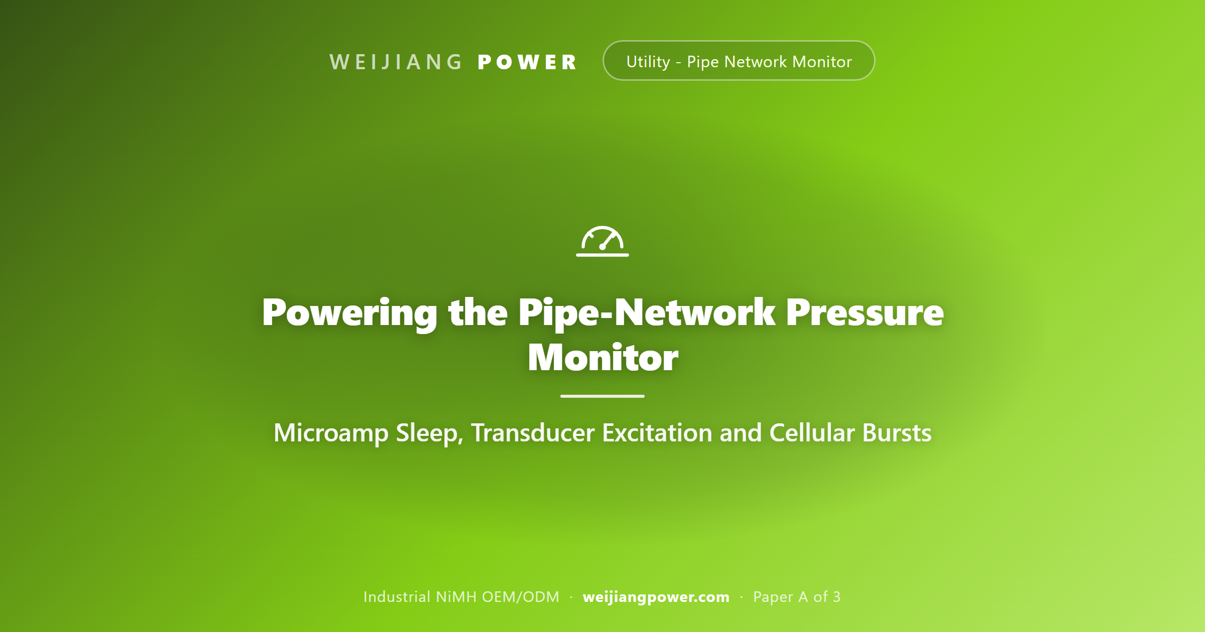 Academic cover for the battery load profile of a pipe-network pressure monitor with NiMH buffer