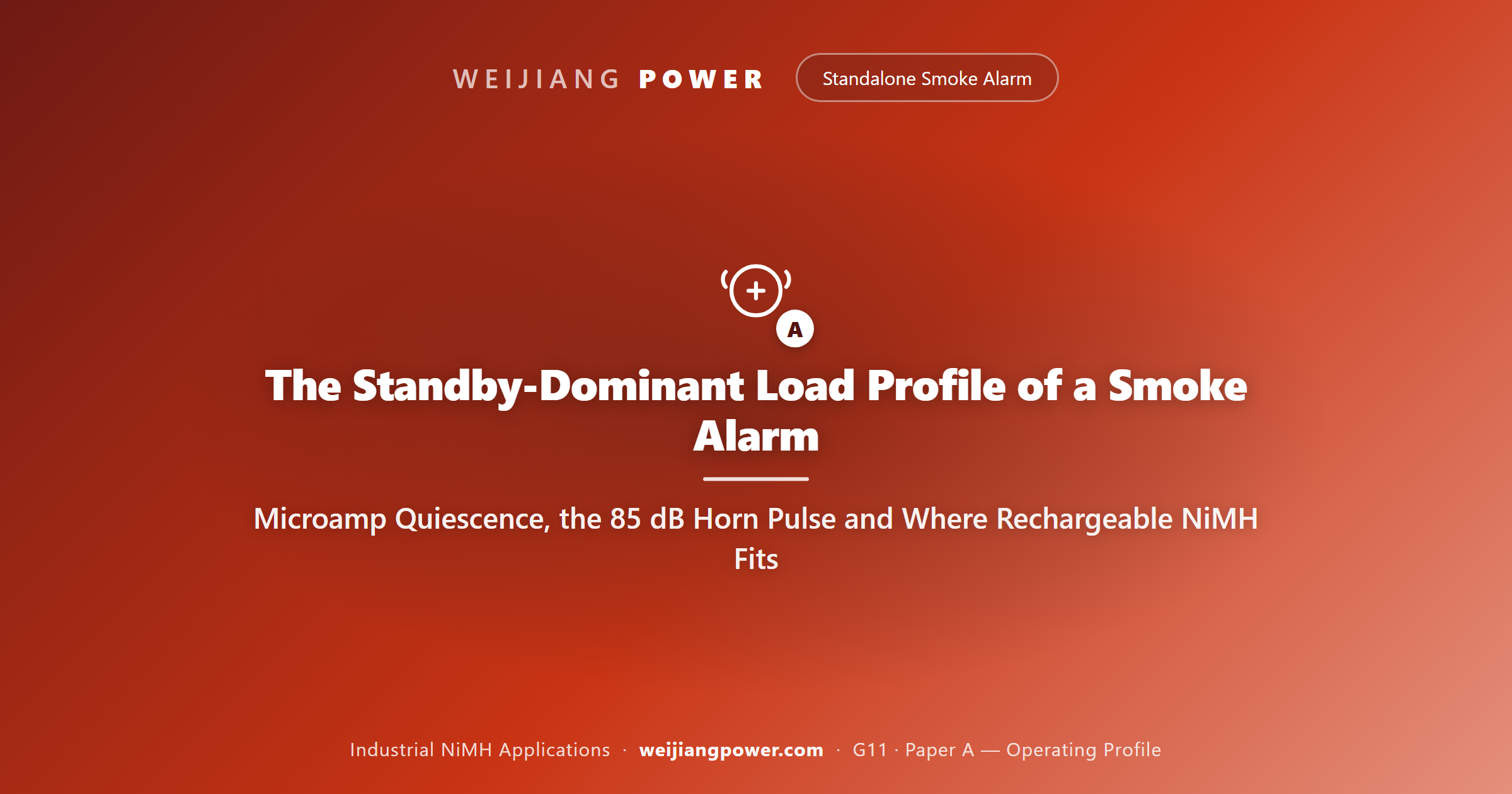 The Standby-Dominant Load Profile of a Smoke Alarm: Microamp Quiescence, the 85 dB Horn Pulse and Where Rechargeable NiMH Fits