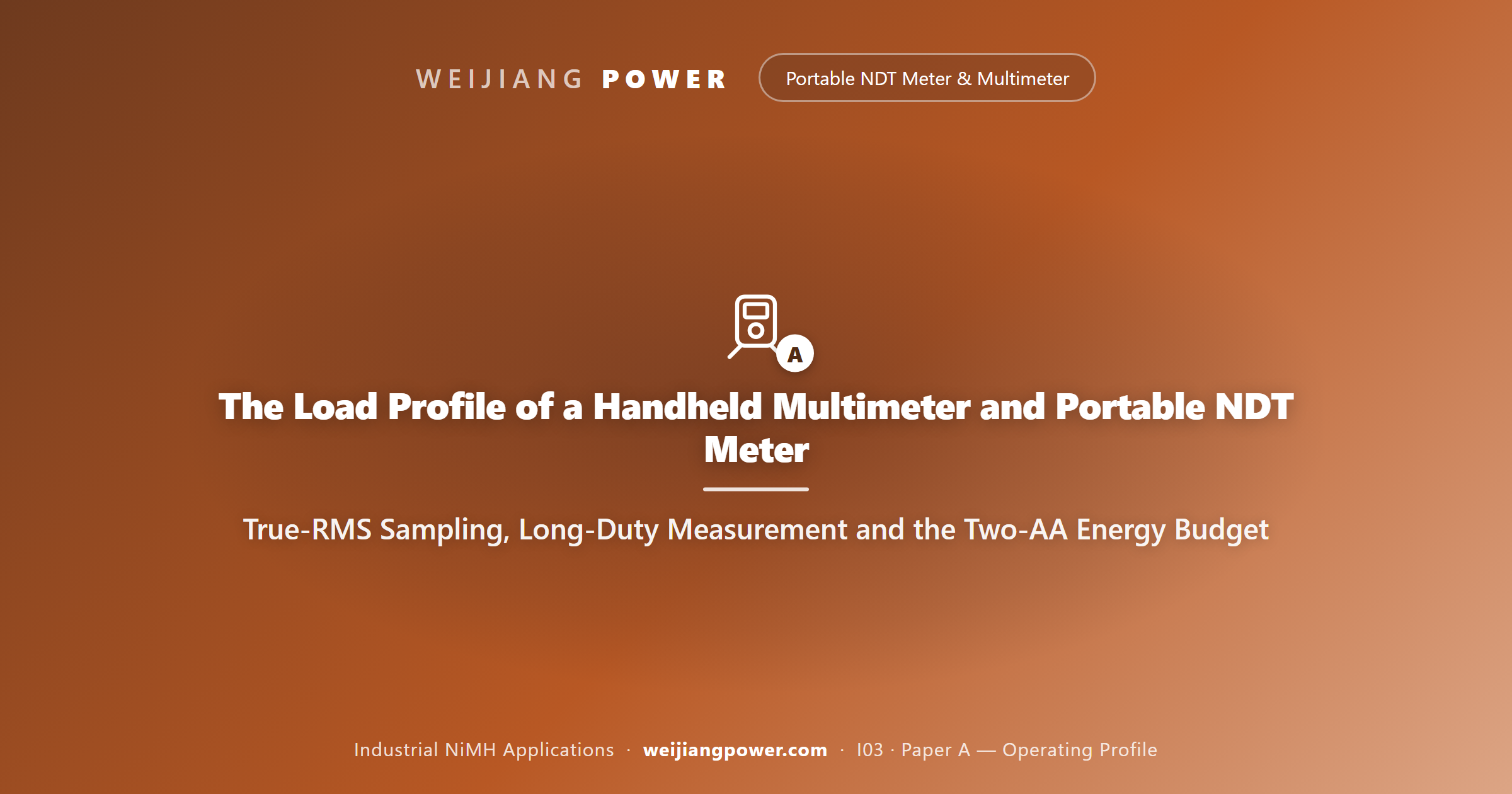 The Load Profile of a Handheld Multimeter and Portable NDT Meter: True-RMS Sampling, Long-Duty Measurement and the Two-AA Energy Budget