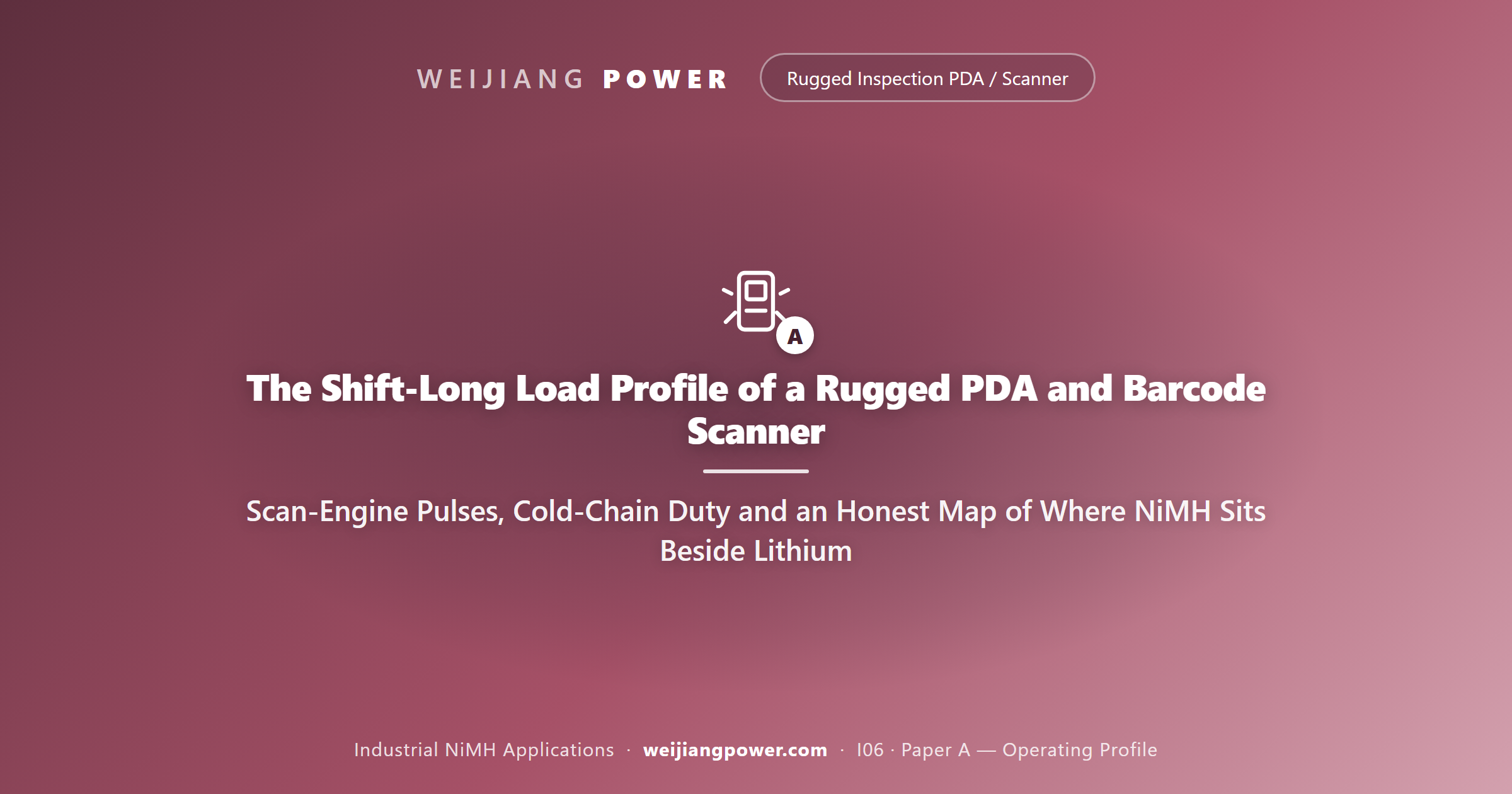 The Shift-Long Load Profile of a Rugged PDA and Barcode Scanner: Scan-Engine Pulses, Cold-Chain Duty and an Honest Map of Where NiMH Sits Beside Lithium