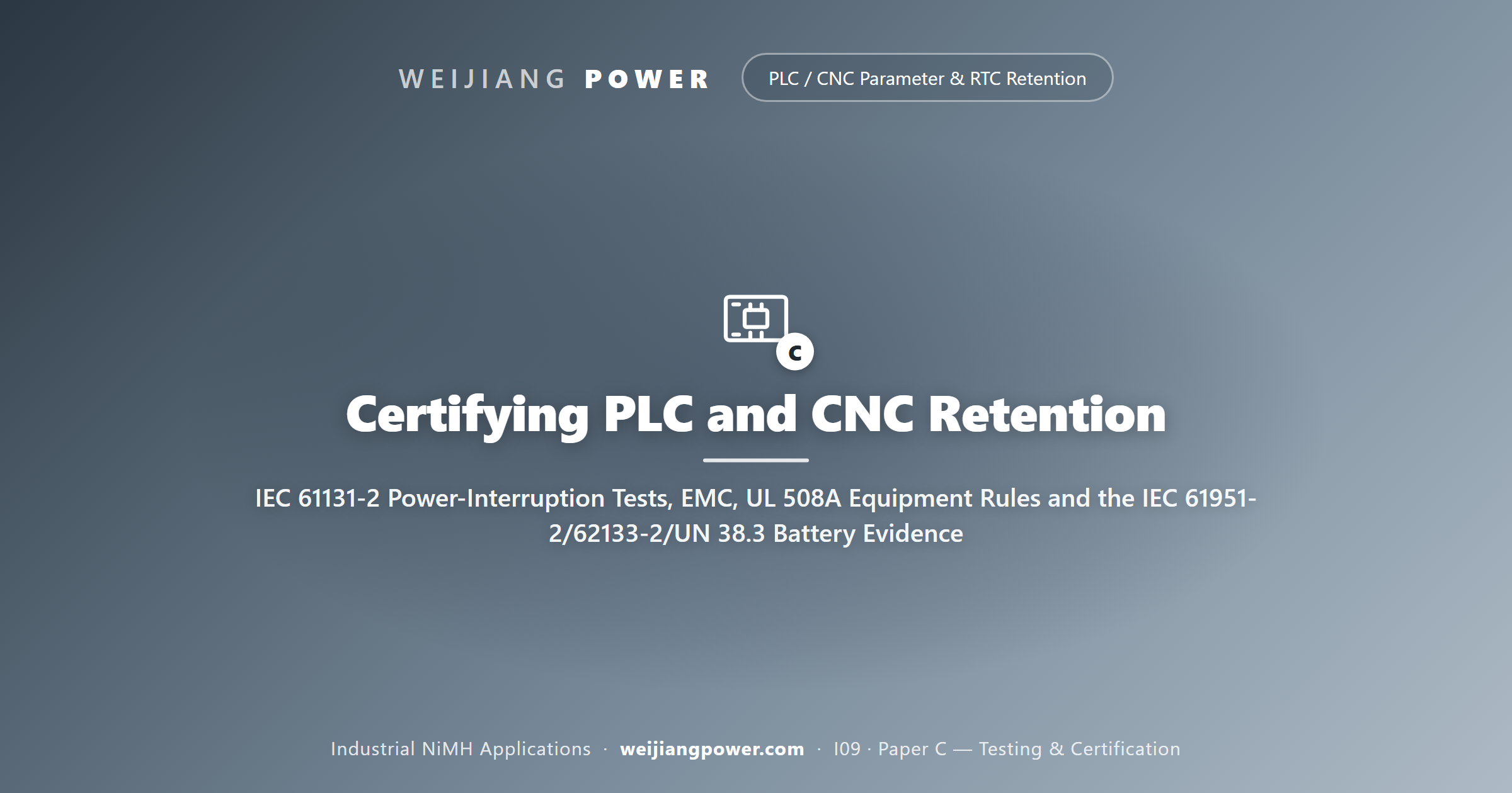Certifying PLC and CNC Retention: IEC 61131-2 Power-Interruption Tests, EMC, UL 508A Equipment Rules and the IEC 61951-2/62133-2/UN 38.3 Battery Evidence