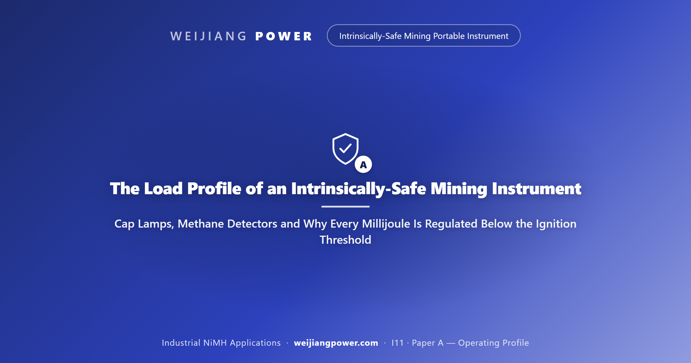 The Load Profile of an Intrinsically-Safe Mining Instrument: Cap Lamps, Methane Detectors and Why Every Millijoule Is Regulated Below the Ignition Threshold