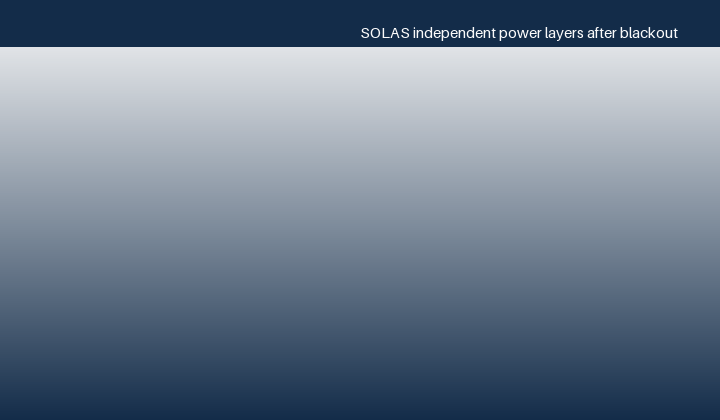 The three independent sources SOLAS requires