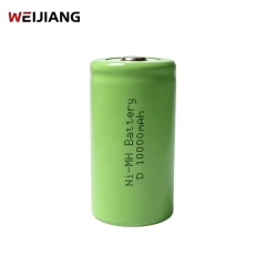 D Size 10000mAh 1.2V Ni-MH Rechargeable Battery