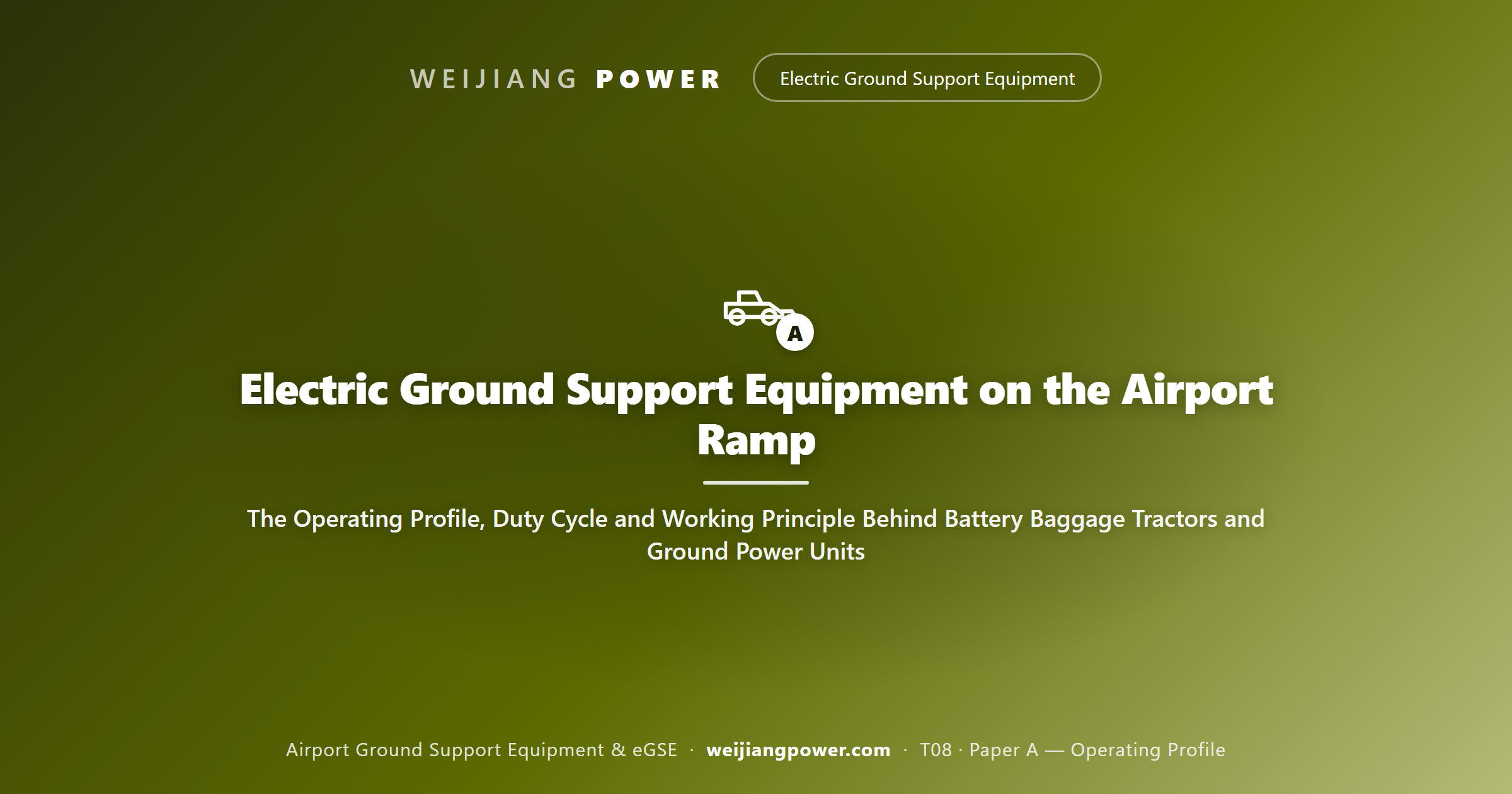 Electric Ground Support Equipment on the Airport Ramp: The Operating Profile, Duty Cycle and Working Principle Behind Battery Baggage Tractors and Ground Power Units