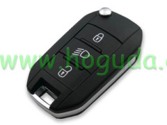 For Original Peugeot 3 button remote key with ID46 PCF7941 433mhz chip PN:5FA01035304