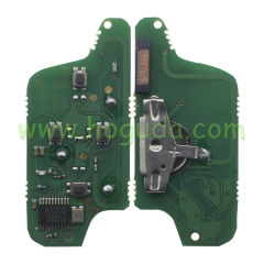 For Peugeot FSK 4 button flip remote control with 433Mhz ID46 Chip for 307&407 Blade