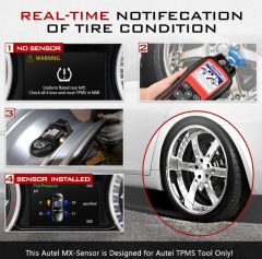 AUTEL MX Sensor 315MHz 433MHz 2 in 1 Universal TPMS Sensor Tire Pressure Monitoring System adaptor used with TS501 TS508WF