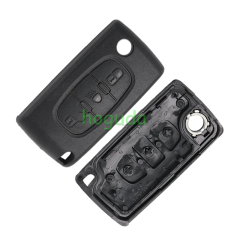 For Peugeot ASK 3 button flip remote key with VA2 307 blade (With Light button) 433Mhz PCF7941 Chip (Before 2011 year)