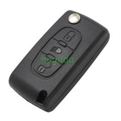 For Peugeot ASK 3 button flip remote key with VA2 307 blade (With Light button) 433Mhz PCF7941 Chip (Before 2011 year)