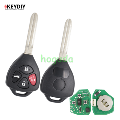 Toyota style 3+1 button remote key B05 for KD300 and KD900 to produce any model remote
