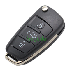 For Audi Q2 Q3 3 button keyless go remote key with MQB48 ID48 (megmos AES)433mhz FCCID:81A837220