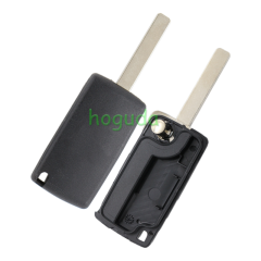 For Peugeot 407 blade 2 buttons flip remote key blank ( HU83 Blade - 2Button - No battery place ) (No Logo)