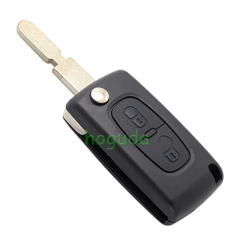 For Peugeot 406 blade 2 buttons flip remote key shell ( NE78 Blade - 2Button - With battery place )