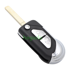For Peugeot 2 button flip remote key blank with VA2 & 307 blade