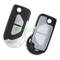 For Peugeot 2 button flip remote key blank with VA2 & 307 blade