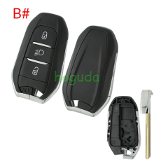 For Peugeot 3 button remote key blank with HU83 blade without logo.Please choose the button.