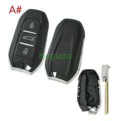 For Peugeot 3 button remote key blank with HU83 blade without logo.Please choose the button.