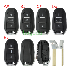 For Peugeot 3 button remote key blank with HU83 blade without logo.Please choose the button.