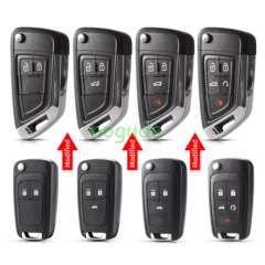 For Chevrolet 2/3/3+1/4+1 buttons modified key shell