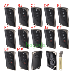 For Lexus 2/2+1/3/3+1 button remote key blank with key blade