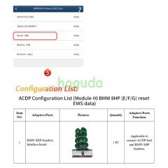 Yanhua ACDP Module 40 With License A505 For BMW 8HP(E/FG) Reset EWS Data with bench Mode