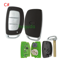 XHORSE VVDI XZHY84EN 3 button remote key for Hyubdai XZ Series i25 Special boardexclusively for hyundai models support hyundai smart key support regenerate and reuse Note:The pcb board only can be generated for hyundai models.