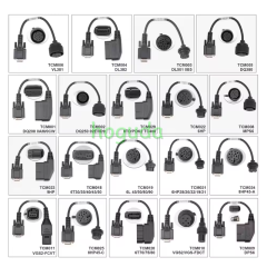 OBDSTAR TCM Cables Set 19 Pieces for DC706/ X300 Classic G3 Package includes: 1pc x TCM001 DQ200 0AM/0CW cable 1pc x TCM002 DQ250 02E/0D9 cable 1pc x TCM003 DL501 0B5 cable 1pc x TCM004 DL382 cable 1pc x TCM005 DQ380 cable 1pc x TCM006 VL381 cable 1pc x T