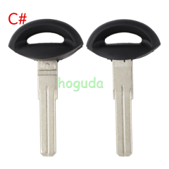 For SAAB Emergency small key A#:with narrow blade (窄钥匙片) B#:with wide blade (宽钥匙片) C#:with groove blade