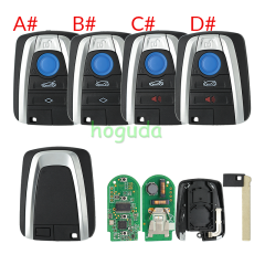 For BMW 3 button remote key with 433MHz Chip:Hitag3 ID49 Chip FCC ID: NBGIDGNG1