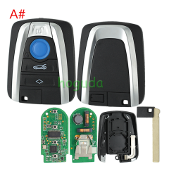 For BMW 3 button remote key with 433MHz Chip:Hitag3 ID49 Chip FCC ID: NBGIDGNG1