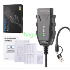 TOPDON RLink X3 Reprogramming Tool OBD2 Adapter for GM/Ford/Chrysler J2534 Pass-Thru Programmer OEM Programming Diagnostic Tool