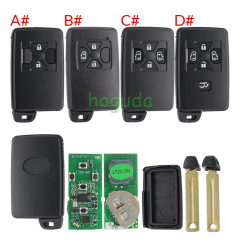 Lonsdor LT20-03 Smart Key PCB with key shell 8A+4D Adjustable Frequency For Toyota 0780 Support K518 & K518ISE & KH100+ Transponder chip: ID71 CHIP P1:9F Frequency: 433MHz 271451-0780