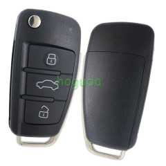 For Audi 3 button remote key blank with 149# key blade