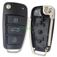 For Audi 3 button remote key blank with 149# key blade
