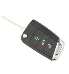 For VW Golf Polo T-CROSS Skoda Seat 3 Button key shell with HU162T key blade