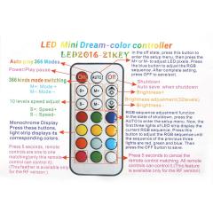 RF 21 Keys SPI LED Controller -- DC5-24V IC led strip light controller