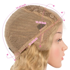 Superbar Human Hair Lace Calp Wigs Wigswith Natural Lace Hairline Body Wave Wig with BabyHair Brown Blonde Color