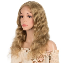 Superbar Human Hair Lace Calp Wigs Wigswith Natural Lace Hairline Body Wave Wig with BabyHair Brown Blonde Color