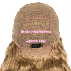 Superbar Human Hair Lace Calp Wigs Wigswith Natural Lace Hairline Body Wave Wig with BabyHair Brown Blonde Color