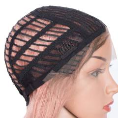 Superbar Straight Part Lace Human Hair PinkBob Wigs With Bady Hair 12inch