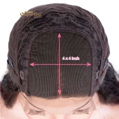 Rebecca Fashion Remy Human Hair Wigs 4x4 LaceFrontal Wigs Body Wave Hair Wig 150% Density NaturalColor