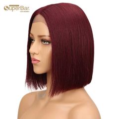 Superbar Straight Lace Part short Bob Wig130% Density 10 Inch 100% Human Hair Wigs