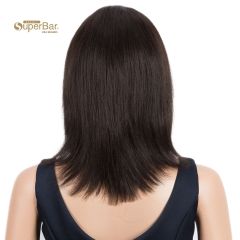 Superbar Remy Human Hair Wigs 13x2 LaceFrontal Wigs straight Hair Bob Wig 150% DensityNatural Color