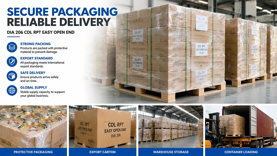 Dia 206 CDL RPT aluminum can lids wholesale packaging
