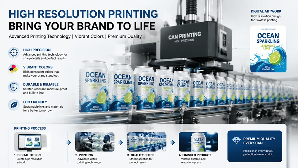 355ml printable aluminum can printing process