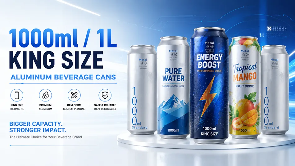 1000ml aluminum can manufacturer for 1L king size beverage packaging